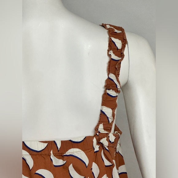 Lilla P Small Brown and White Patterned Women's Tank Top - Picture 6 of 9